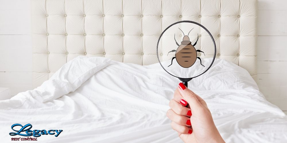 Magnifying Glass Showing Bed Bug on Bed Sheet- Top-Rated Pest Control Services in Utah