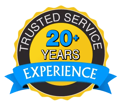 20 plus years of experience badge - Exceptional pest control services in Ogden and Salt Lake City, Utah