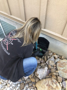 Exterminator baiting a trap - Pest Control Services for Mice, Rats, Voles, Moles, and Shrews in Utah